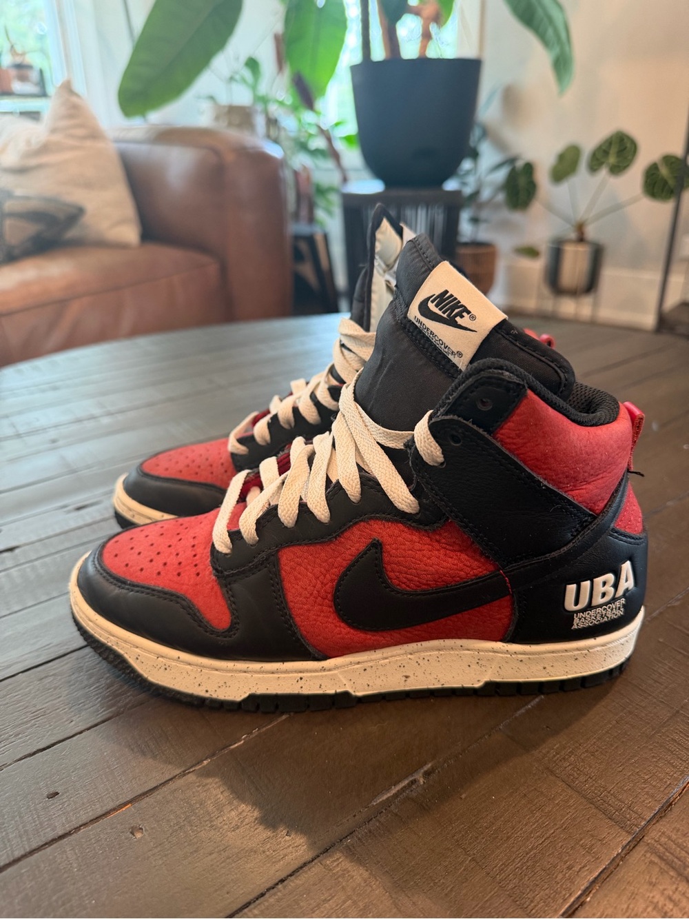 🔥Nike Dunk High 1985 x UNDERCOVER UBA Men’s High-Top Leather Sneakers Sz 5.5